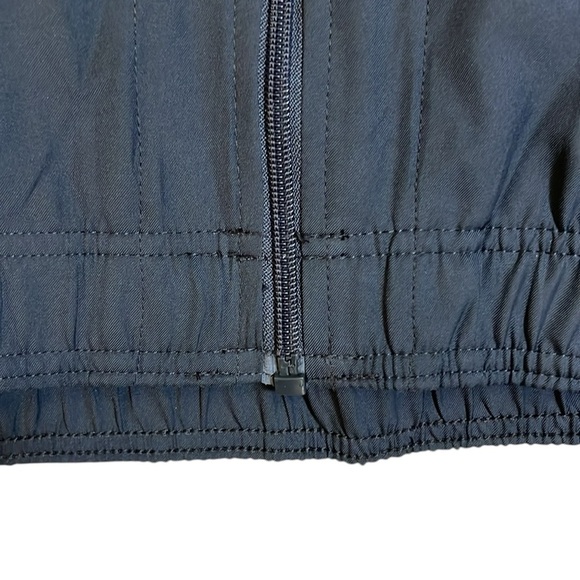 Champion Double Dry Zip Track Jacket Windbreaker Gray/Black Bomber Style Medium - Picture 6 of 10